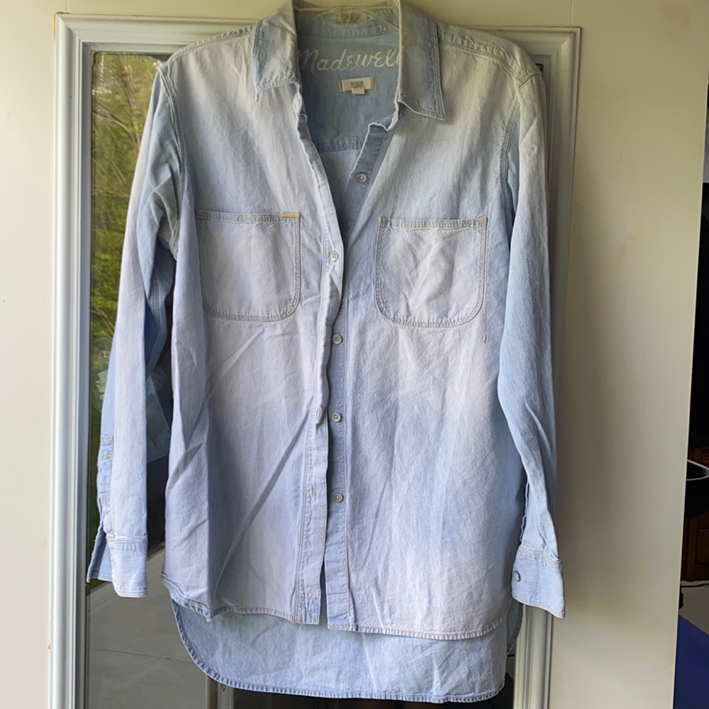 Madewell Boyfriend Chambray Shirt, M
